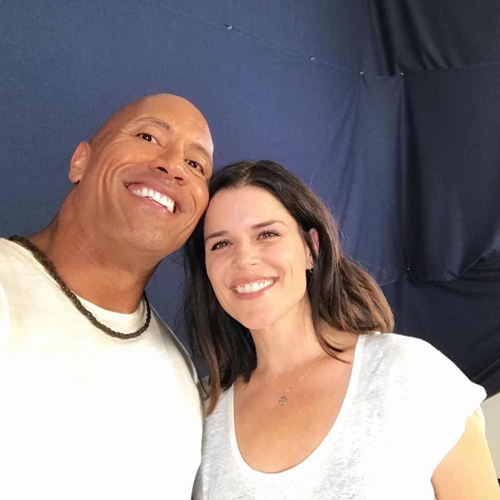 Neve Campbell und Dwayne Johnson 2018