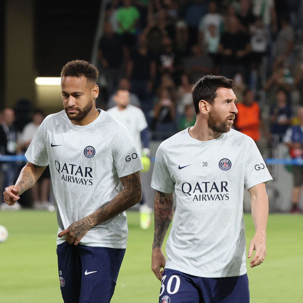 Neymar, Lionel Messi und Kylian Mbappé im September 2022