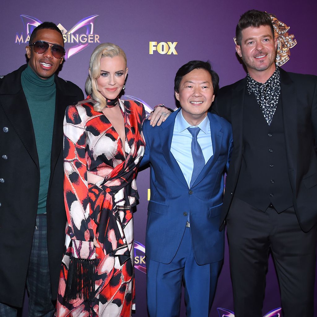Nick Cannon, Jenny McCarthy, Ken Jeong und Robin Thicke bei der Premiere von "The Masked Singer"