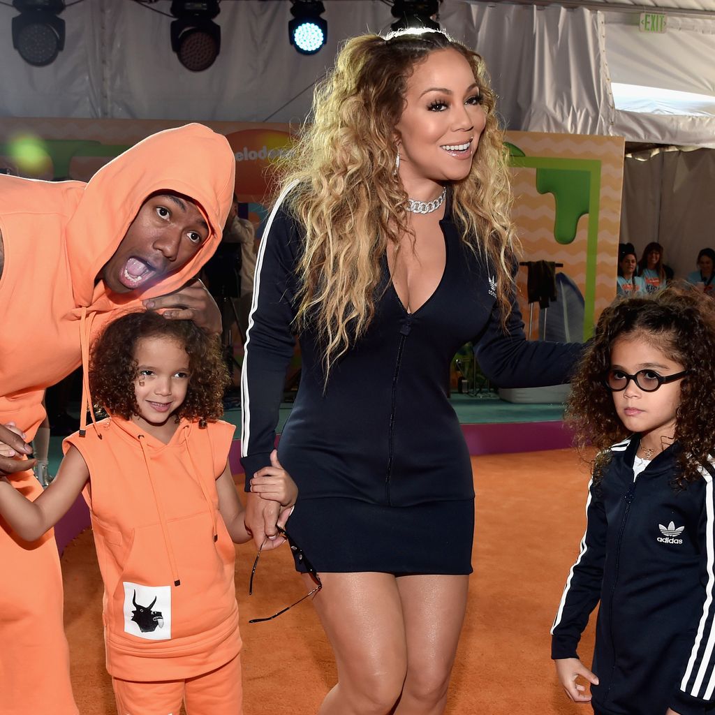 Nick Cannon mit seinen Zwillingen und Mariah Carey, März 2017