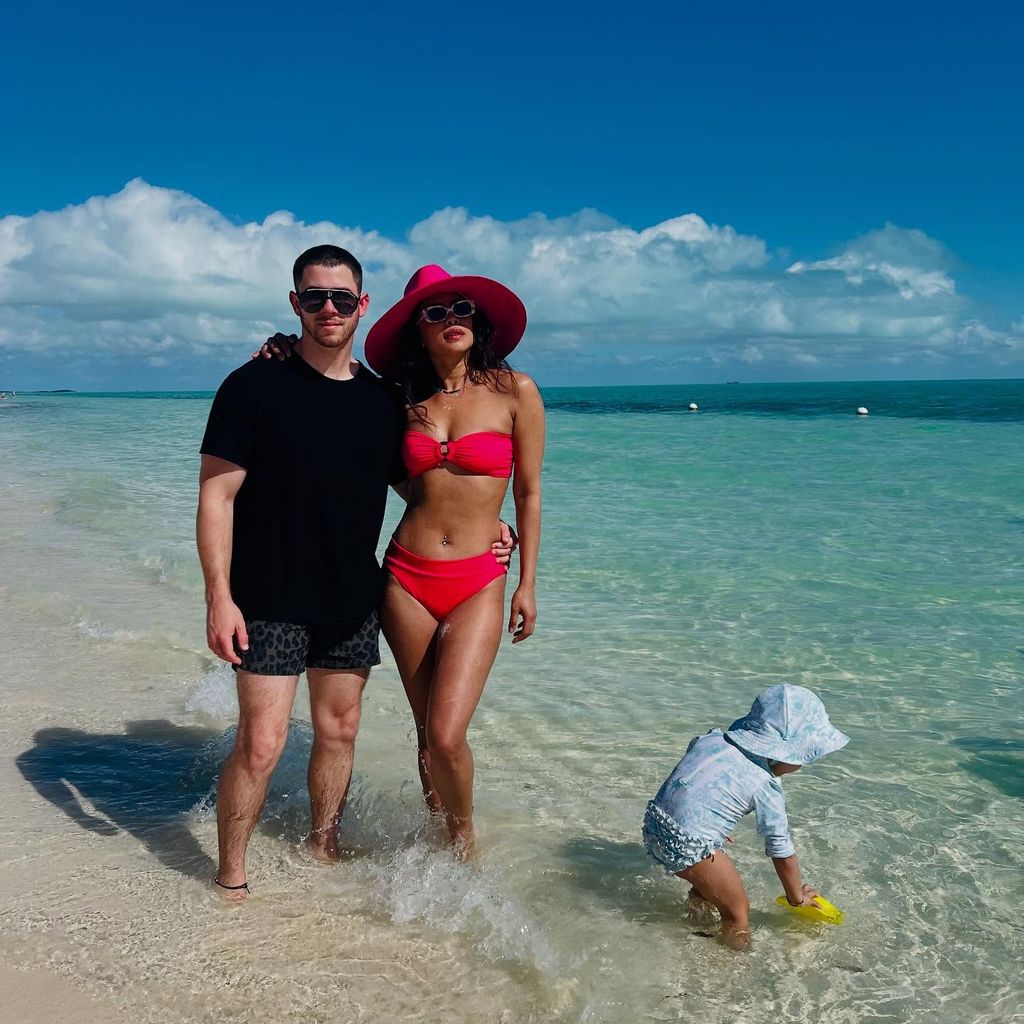 Nick Jonas, Priyanka Chopra und ihre Tochter, Januar 2025