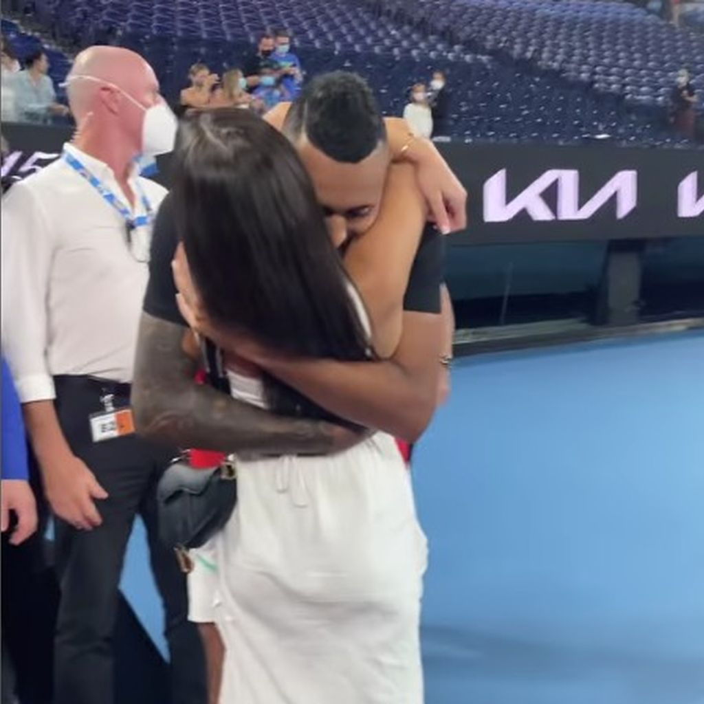 Nick Kyrgios und Costeen Hatzi bei den Australien Open 2022