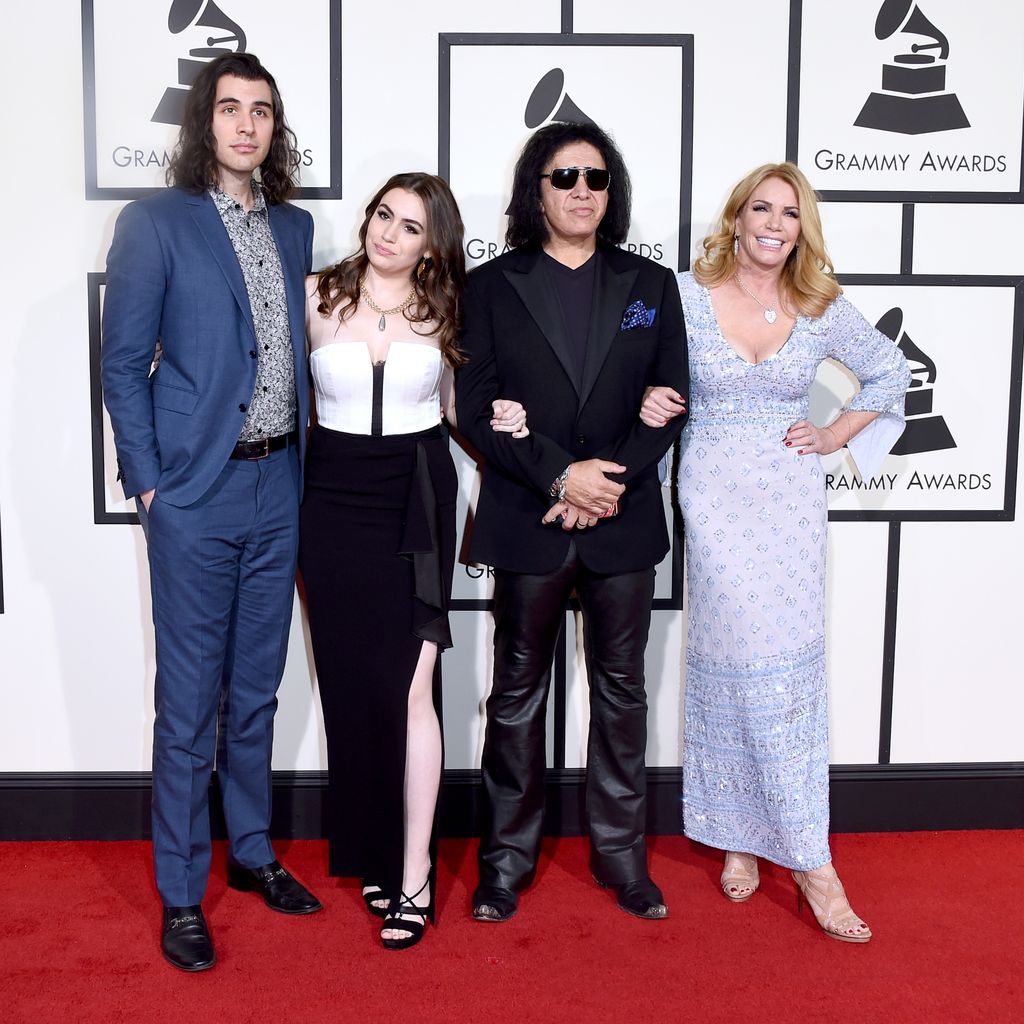 Nick, Sophie und Gene Simmons und Shannon Tweed im Februar 2016