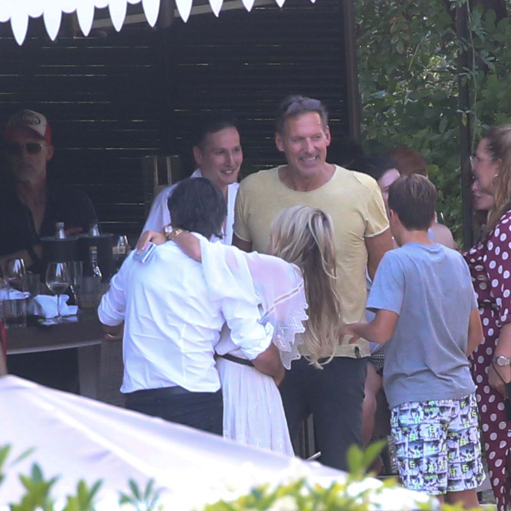 Niclas Castello, Sylvie Meis und Sylvies Sohn Damian bei der Pre-Wedding-Party in Florenz
