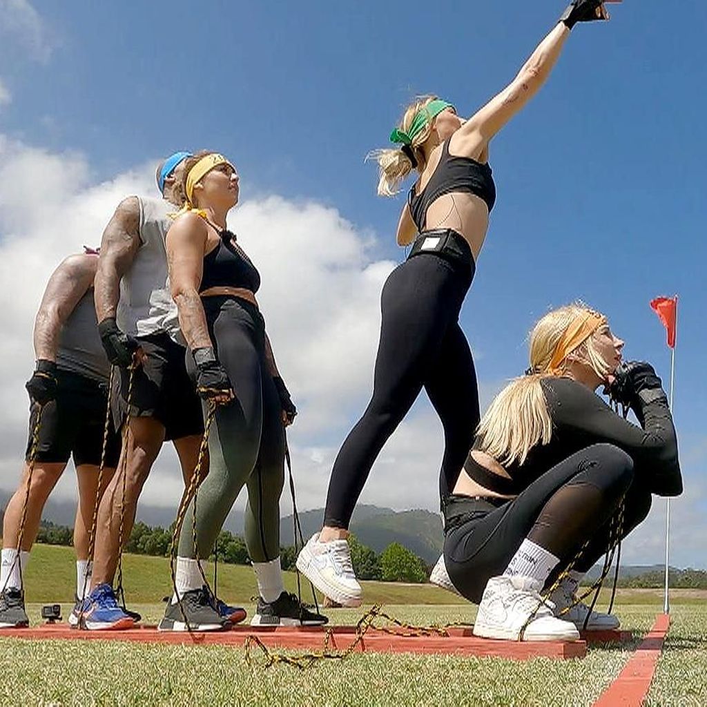 Nico, Lukas, Sandra, Melina und Michelle beim "Prominent getrennt"-Gruppenspiel
