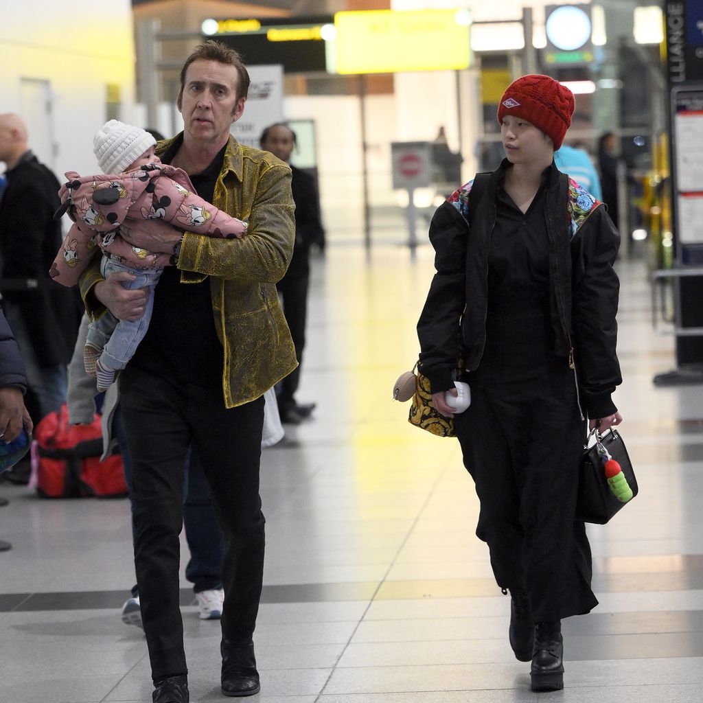 Nicolas Cage, seine Frau Riko Shibata mit ihrer Tochter August