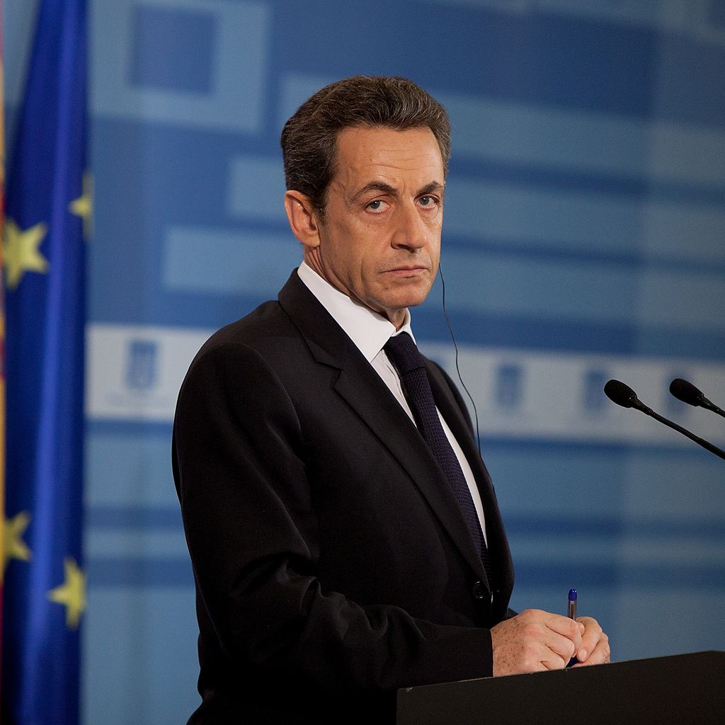 Nicolas Sarkozy bei einer Pressekonferenz in Madrid im Januar 2012