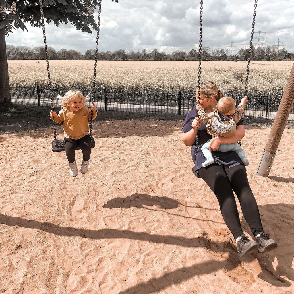 Nicole Handwerker mit ihren Kindern