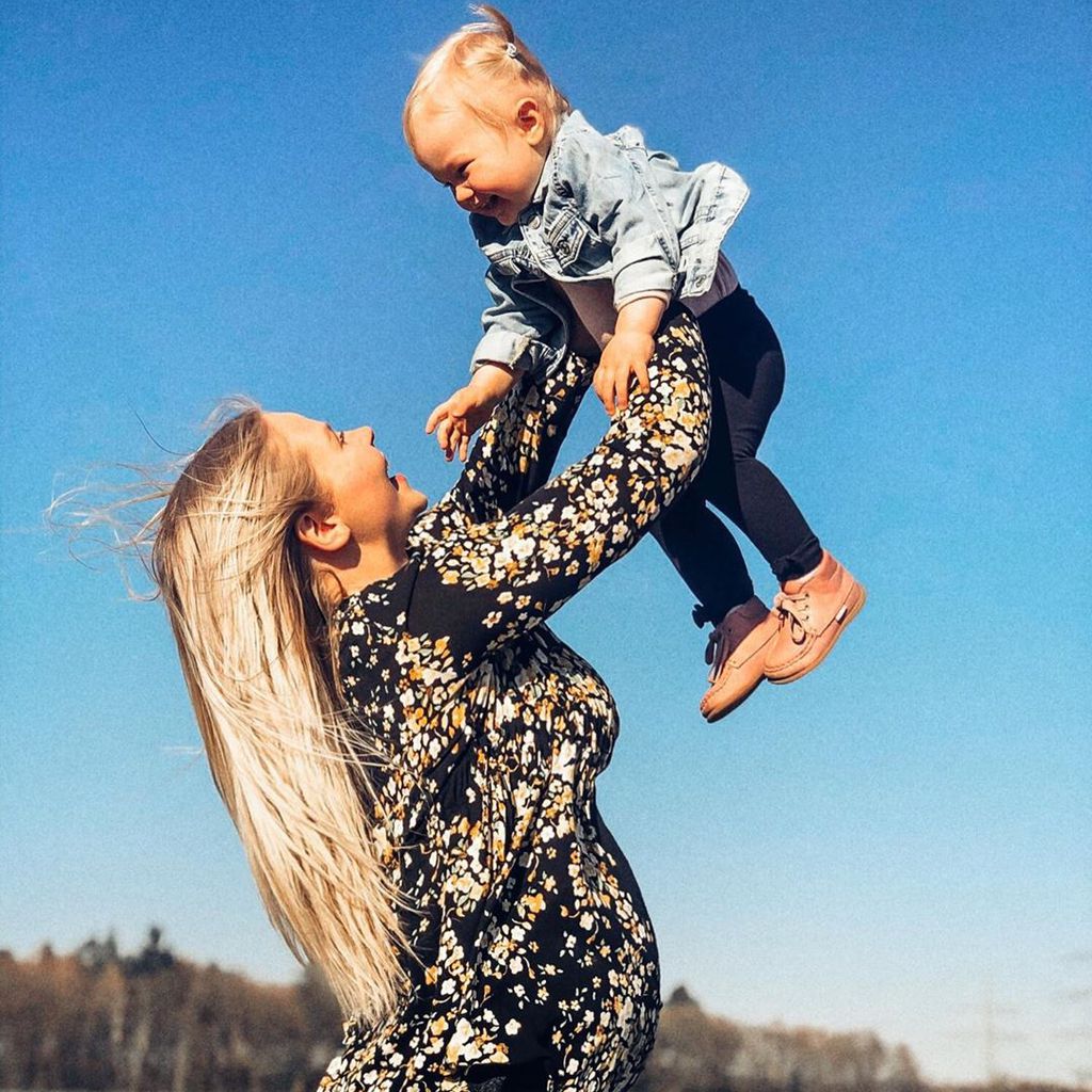 Nicole Handwerker mit ihrer Tochter im April 2020