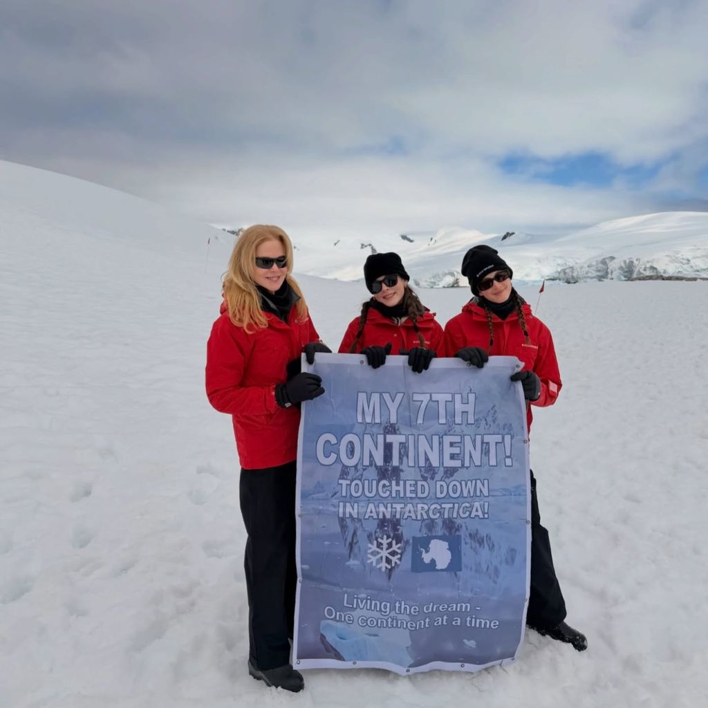 Nicole Kidman mit ihren beiden Töchtern in der Antarktis, Januar 2026