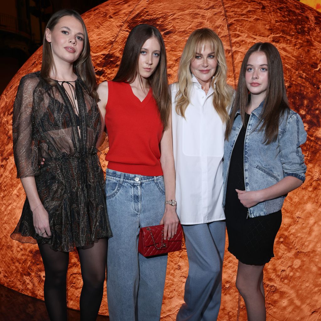 Nicole Kidman mit ihren Kindern und ihrer Nichte in Paris, 2025