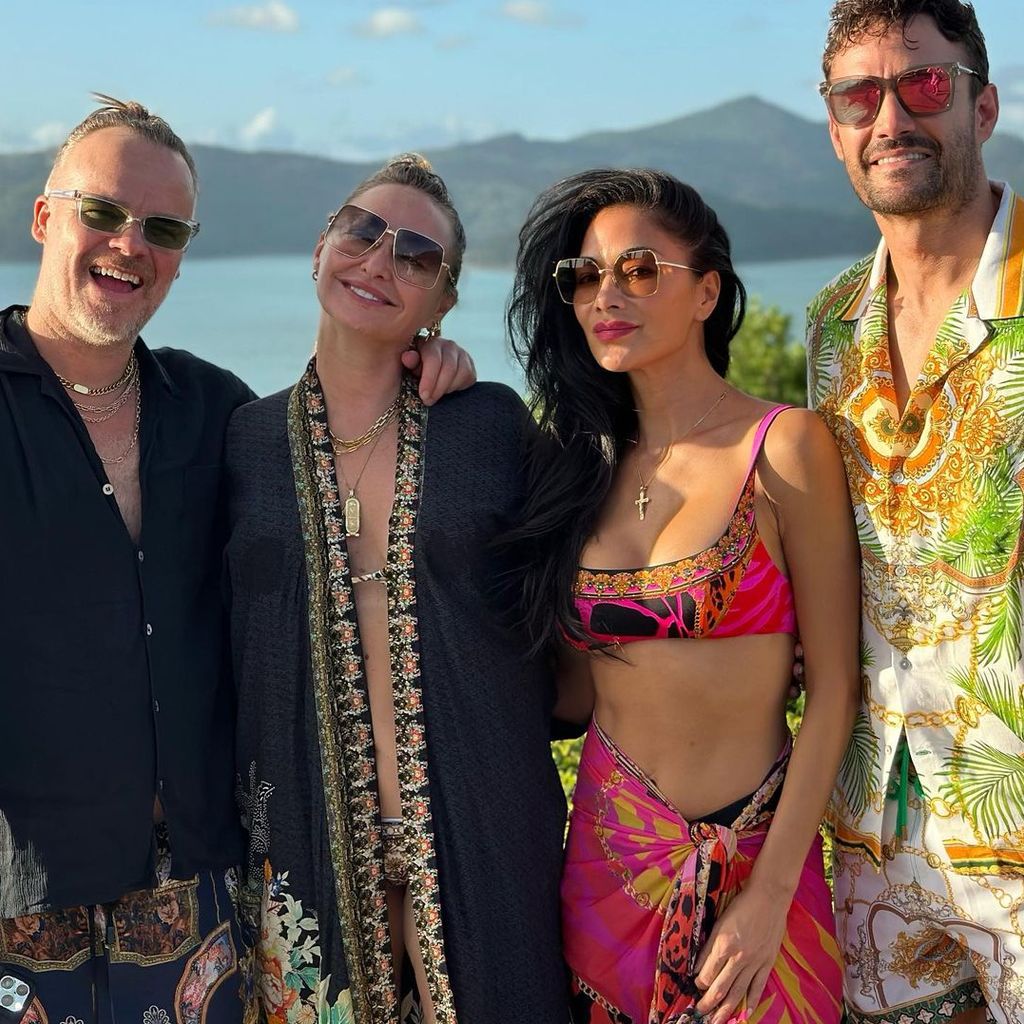 Nicole Scherzinger und Thom Evans mit Freunden
