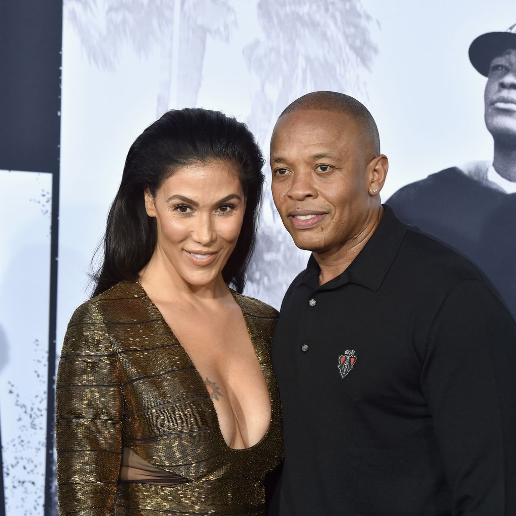 Nicole Young und Dr. Dre bei der Premiere von "Straight Outta Compton"