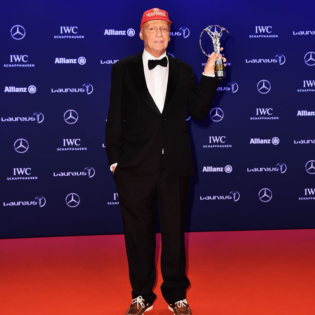 Niki Lauda auf dem roten Teppich der Laureus World Sports Awards 2016