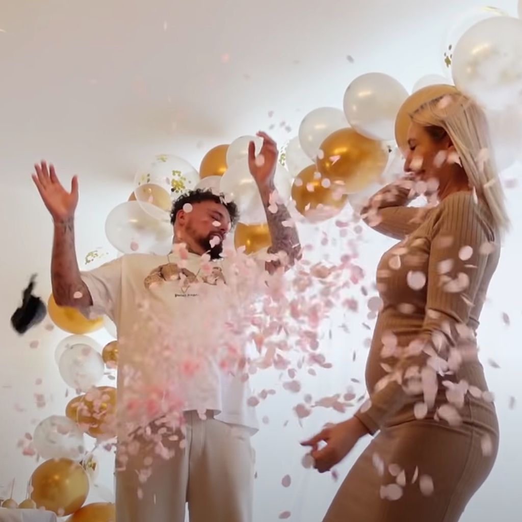 Niklas und Jessi Schröder bei ihrer Gender-Reveal-Party
