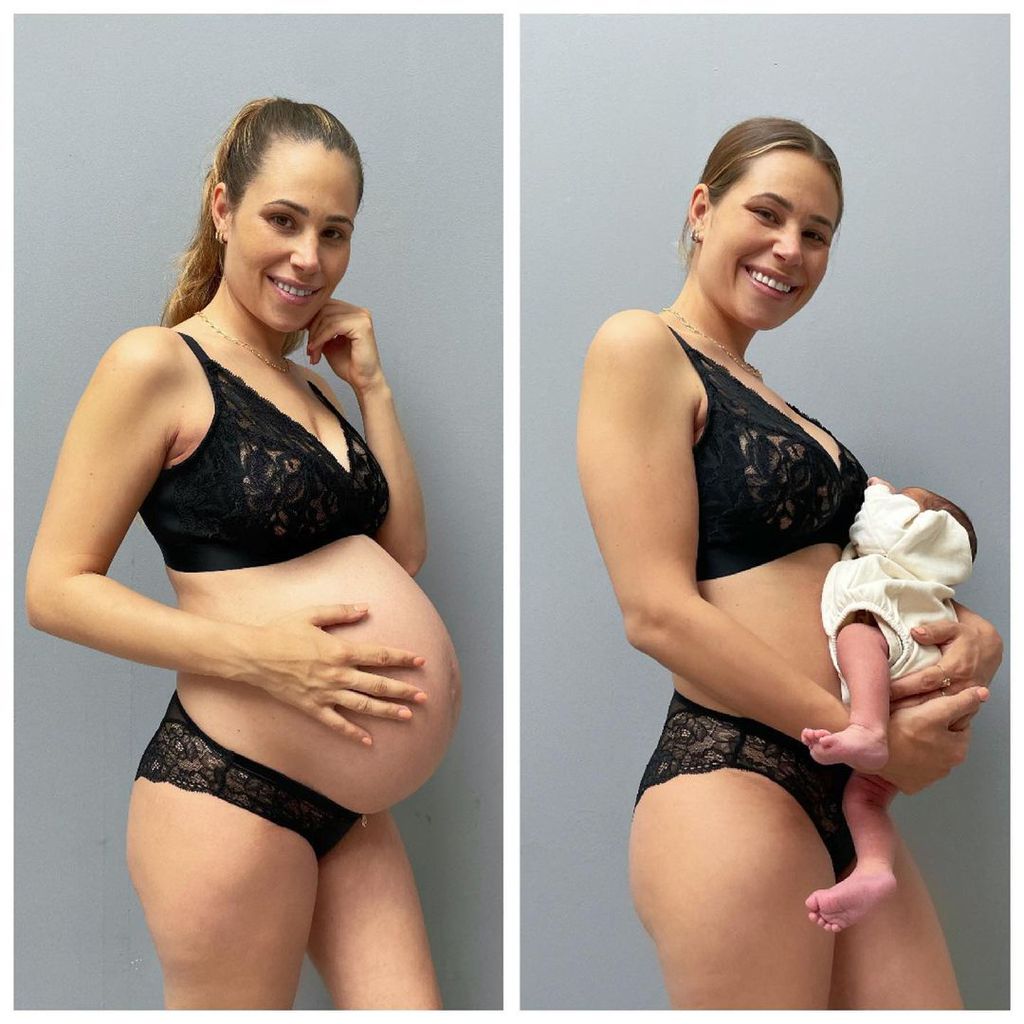 Nina Noel vor und nach der Geburt ihres zweiten Babys
