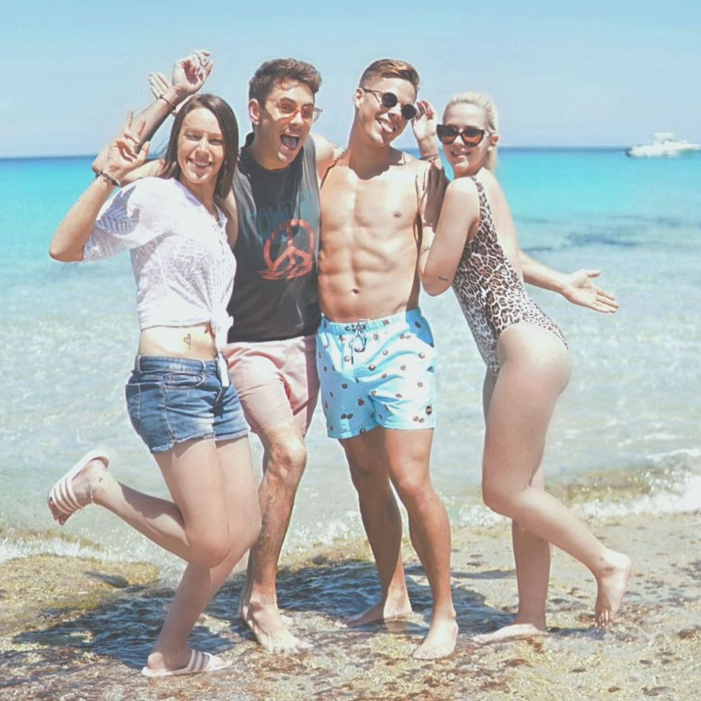 Nina Simon, Pat Müller, Cedric Beidinger und Gina Beckmann auf Mallorca, Mai 2021