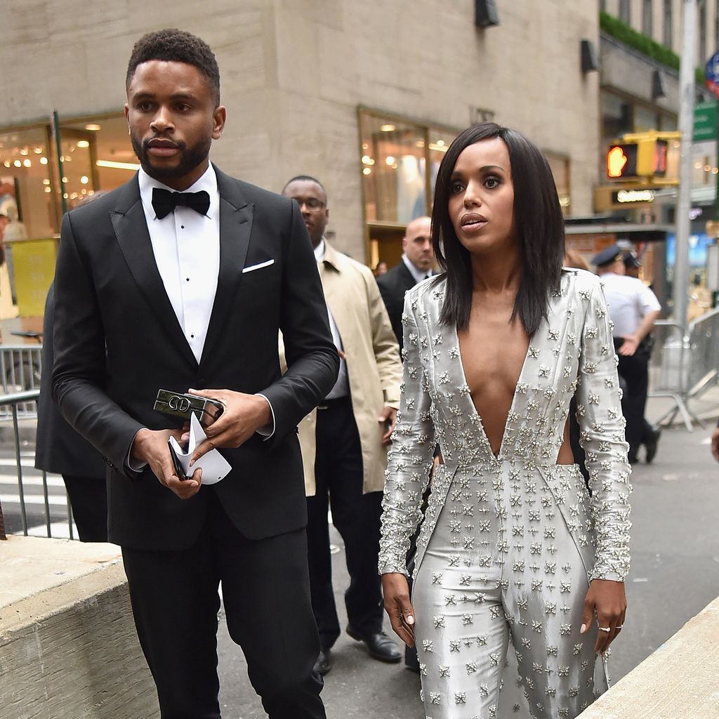 Nnamdi Asomugha mit seiner Frau Kerry Washington in New York