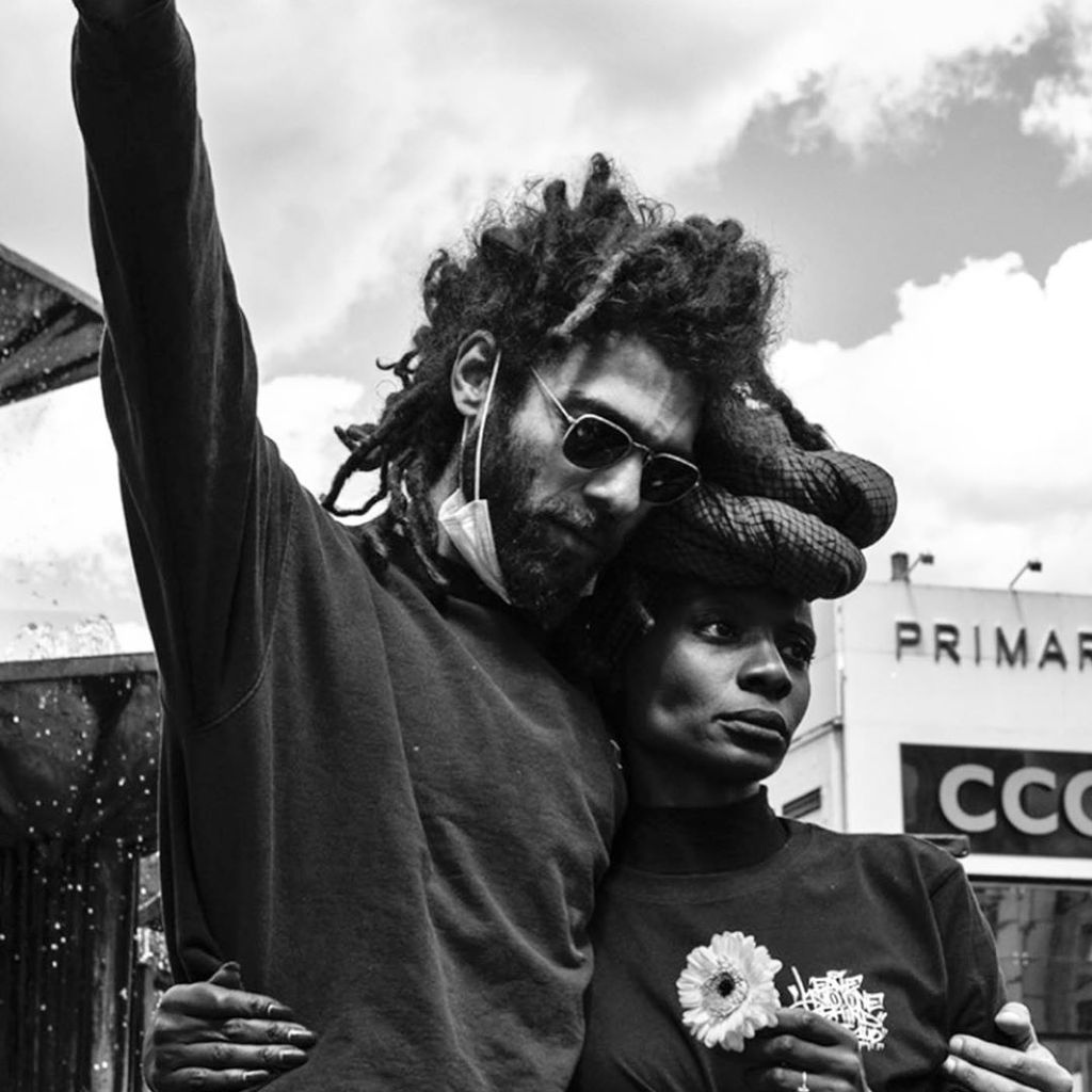Noah Becker und Nikeata Thompson bei der Black-Lives-Matter-Demo in Berlin