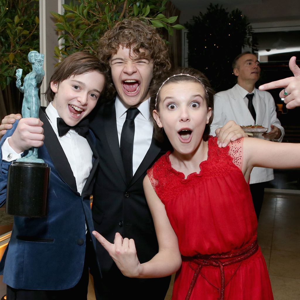 Noah Schnapp, Gaten Matarazzo and Millie Bobby Brown bei der SAG-Awards Afterparty