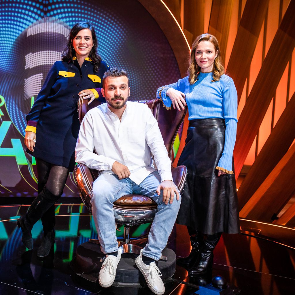 Nora Tschirner, Edin Hasanovic und Karoline Herfurth bei "Wer ist das Phantom?"