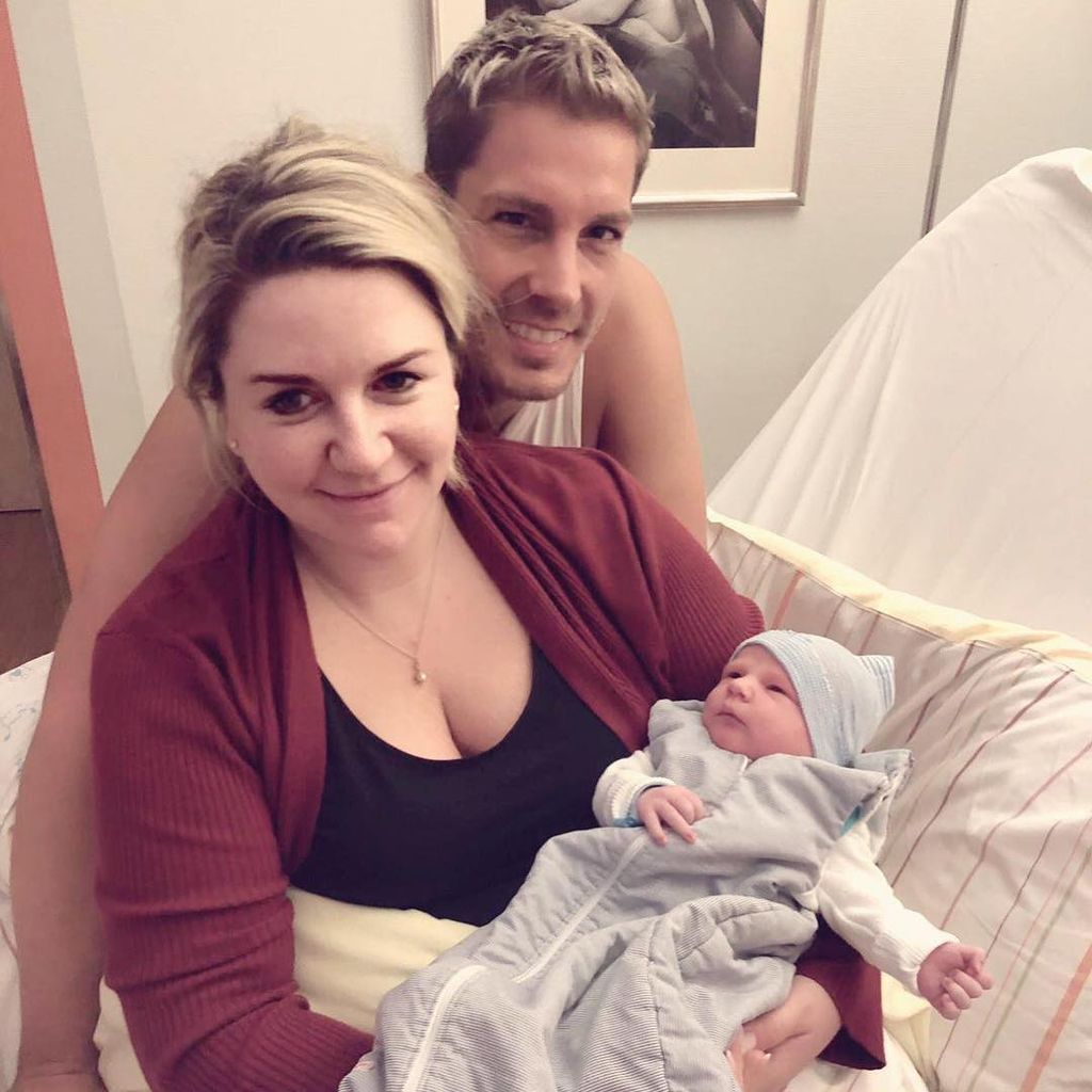 Norman Langen mit seiner Ehefrau Verena und seinem Sohn Emilio