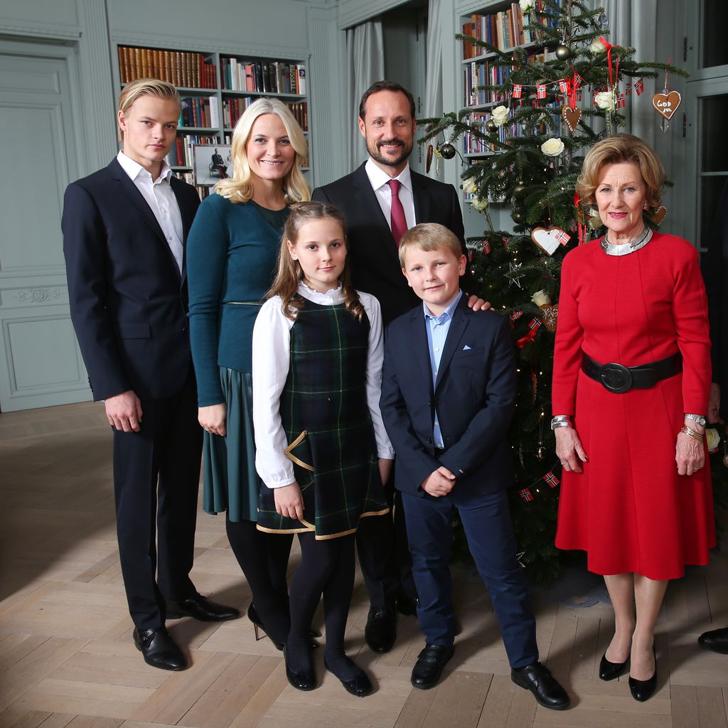 Die royale Familie Norwegens Weihnachten 2015