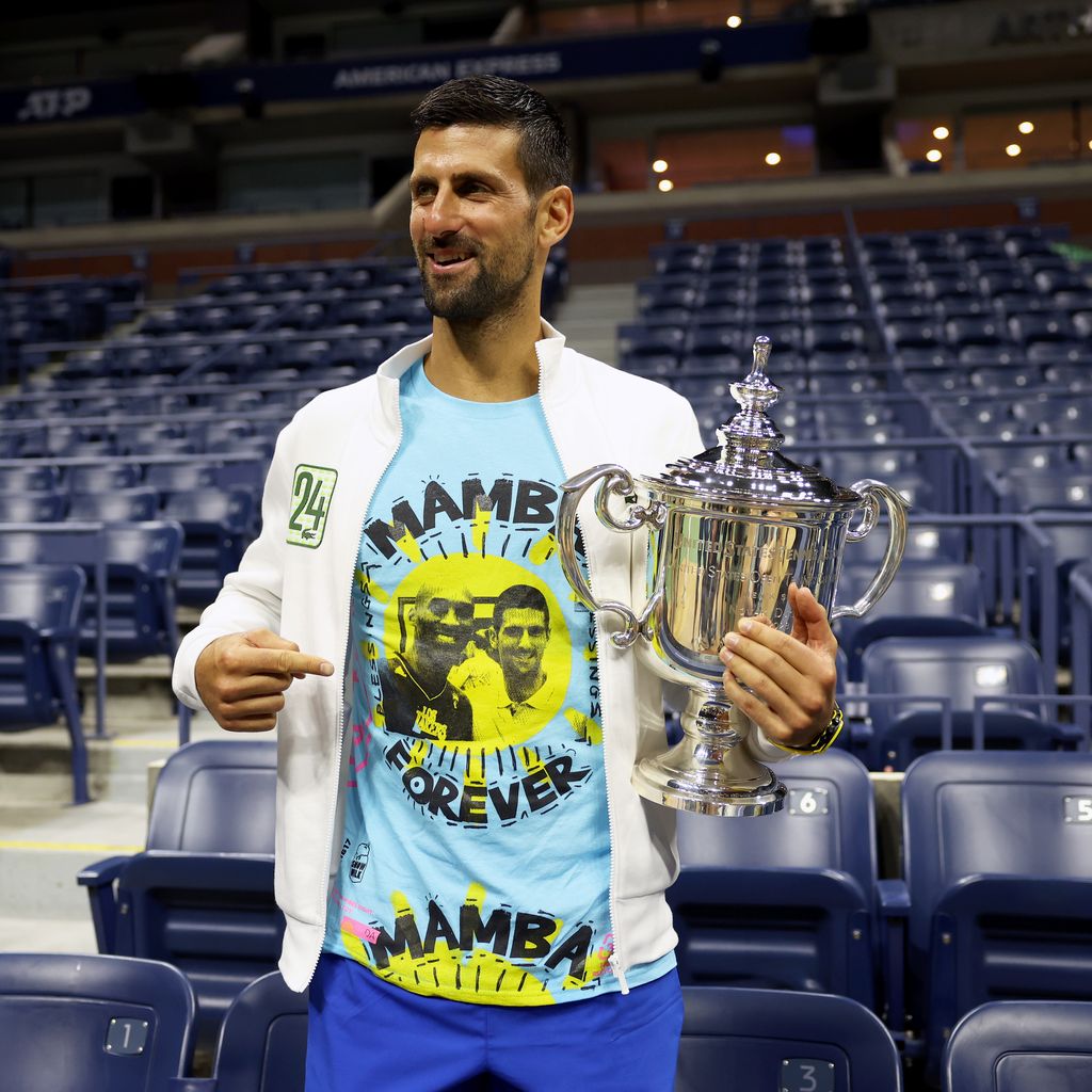 Novak Djokovic nach seinem Sieg bei den US Open