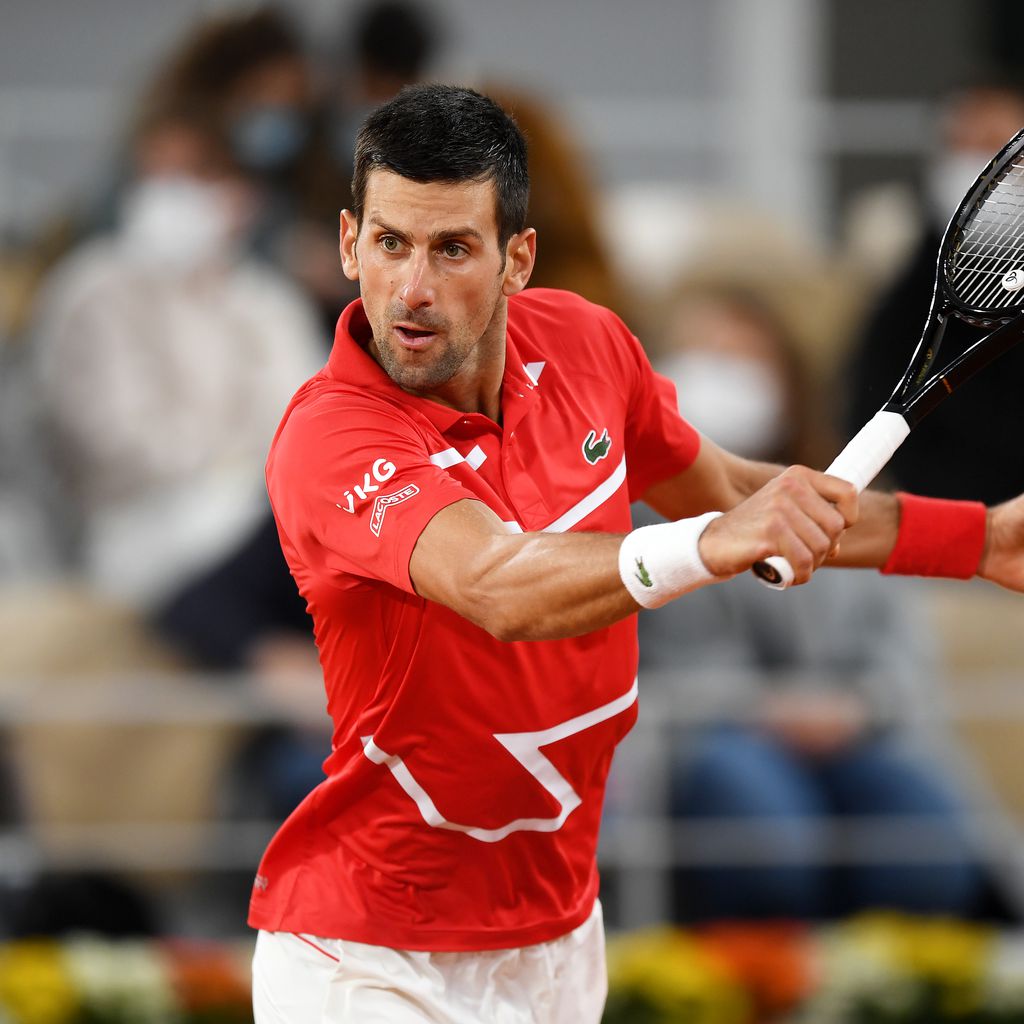 Novak Djokovic bei einem Match gegen Karen Khachanov