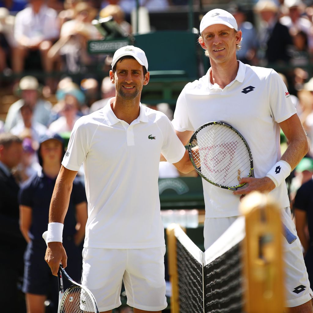 Novak Djokovic und Kevin Anderson im Männerfinale von Wimbledon 2018