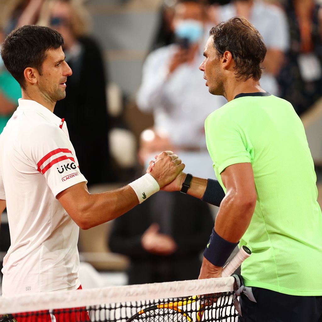 Novak Djokovic und Rafael Nadal bei den French Open 2021