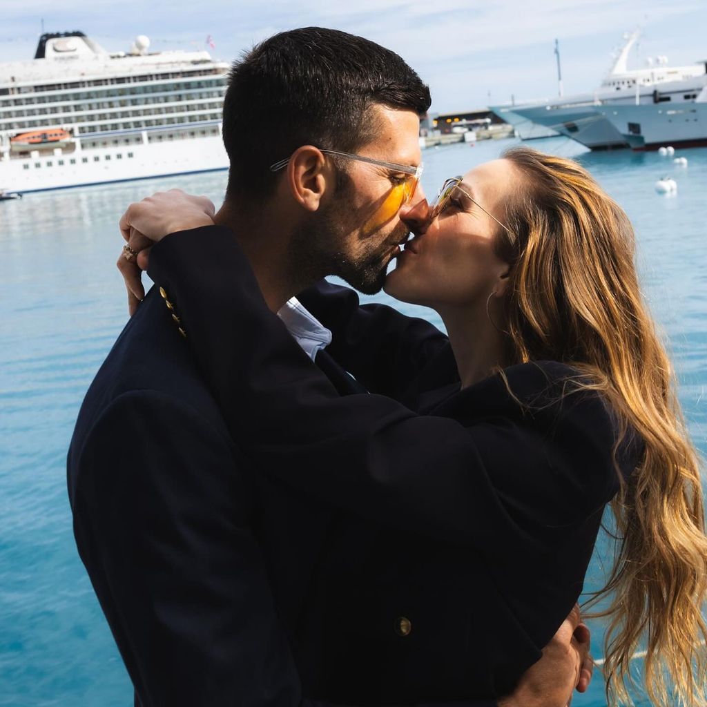 Tennisprofi Novak Djokovic und seine Frau Jelena