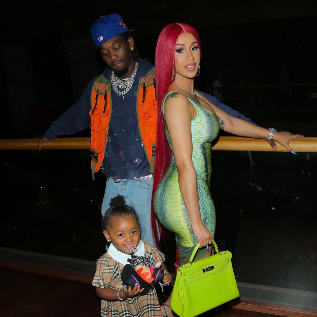 Cardi B mit ihrem Mann Offset und ihrer Tochter Kulture Kiari
