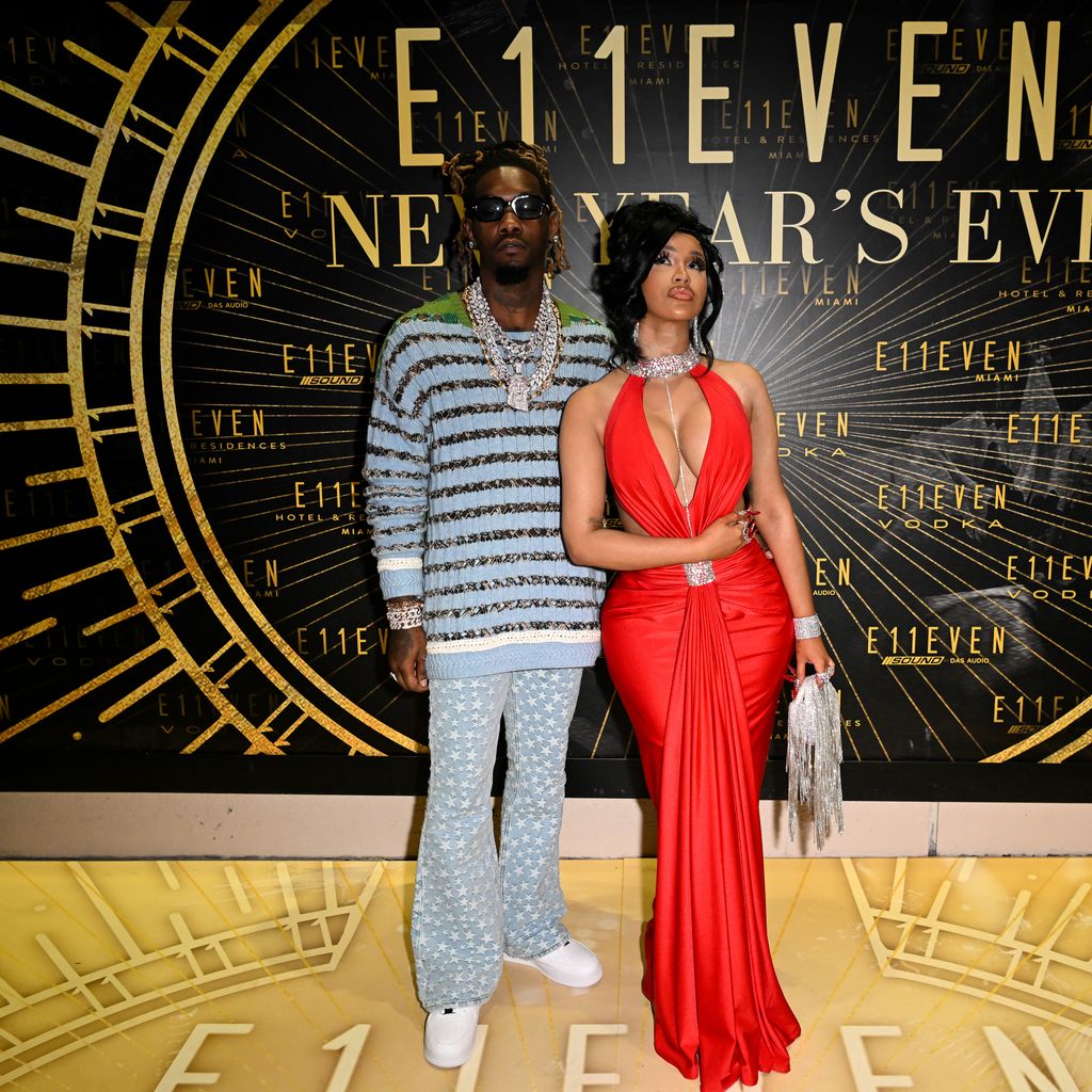 Offset und Cardi B an Silvester 2022 in Miami