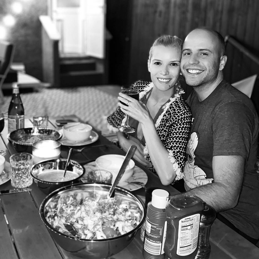Oksana Kolenitchenko mit ihrem Ehemann Daniel
