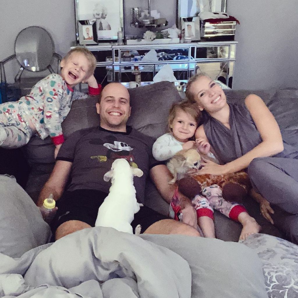 Oksana Kolenitchenko mit ihrer Familie