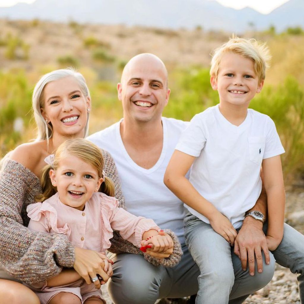 Oksana Kolenitchenko mit ihrer Familie
