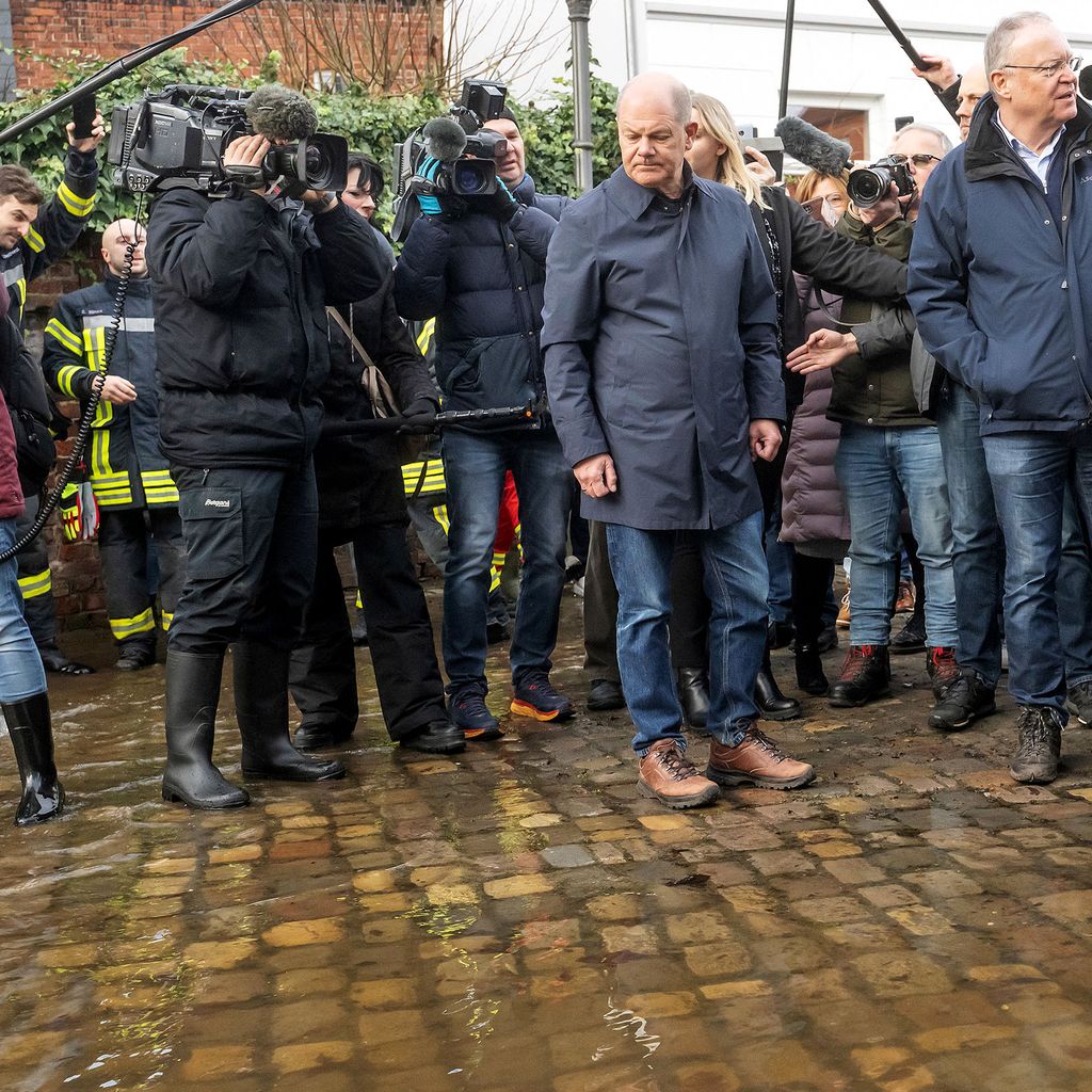 Olaf Scholz in Verden, Niedersachsen