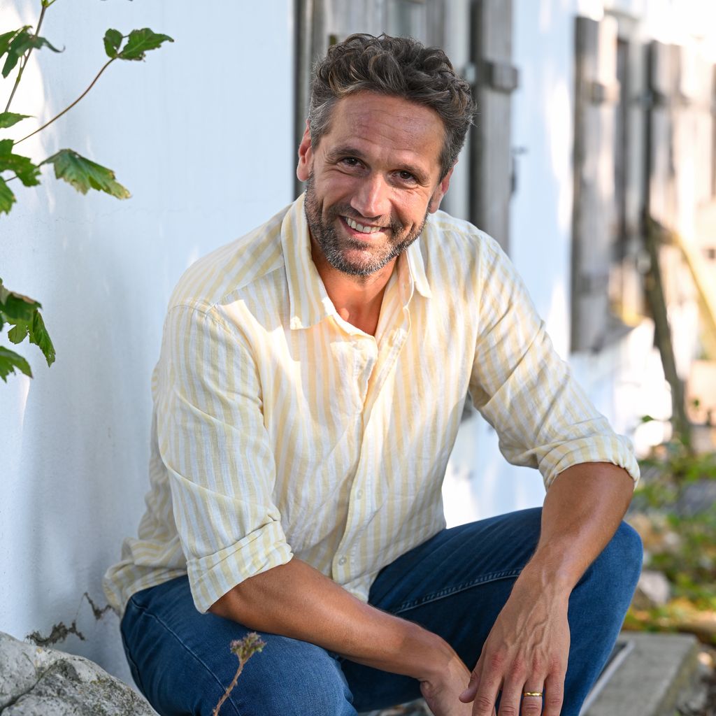 Oliver Franck beim Fototermin zu "Die Landarztpraxis", August 2023