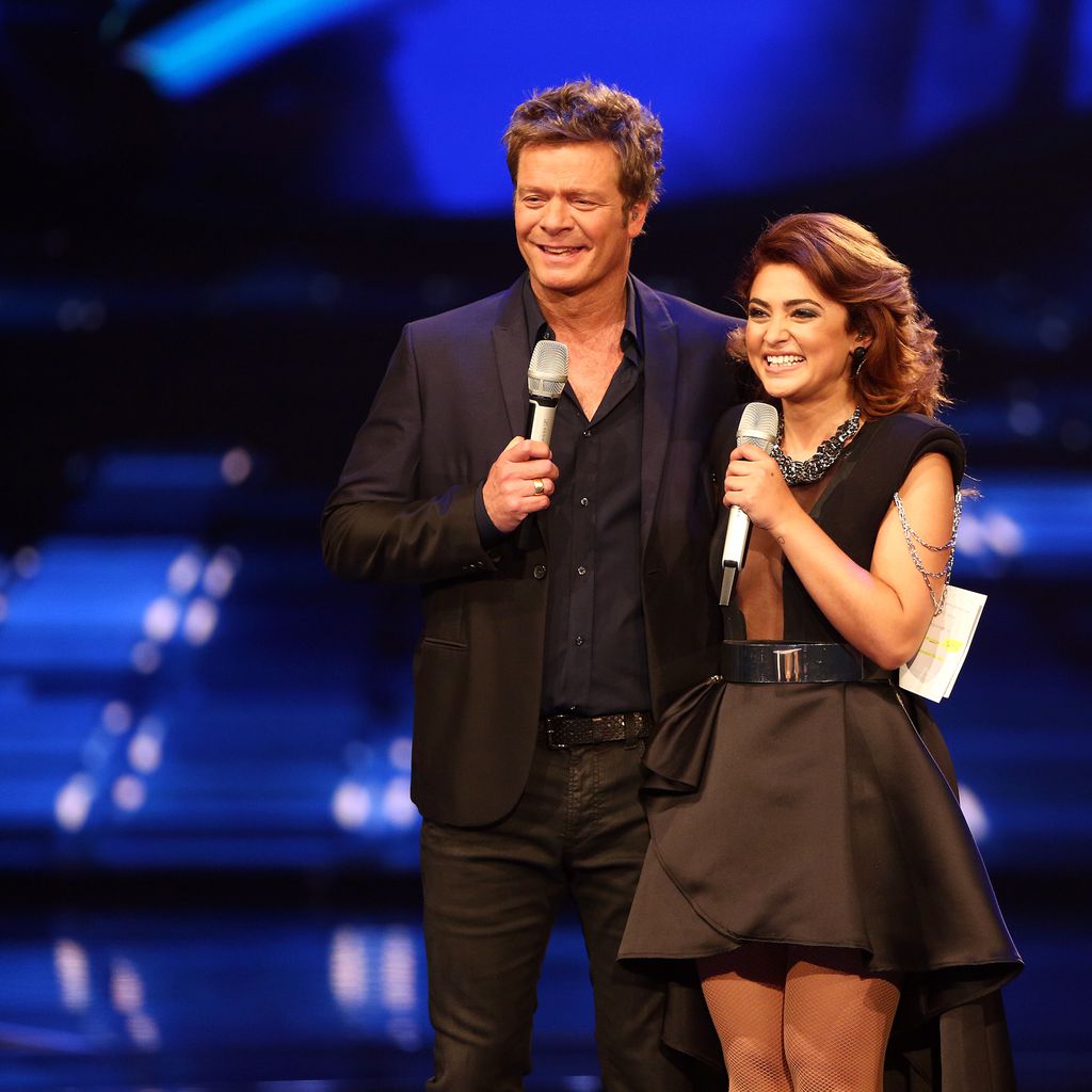 Oliver Geissen und Maria Voskania bei DSDS
