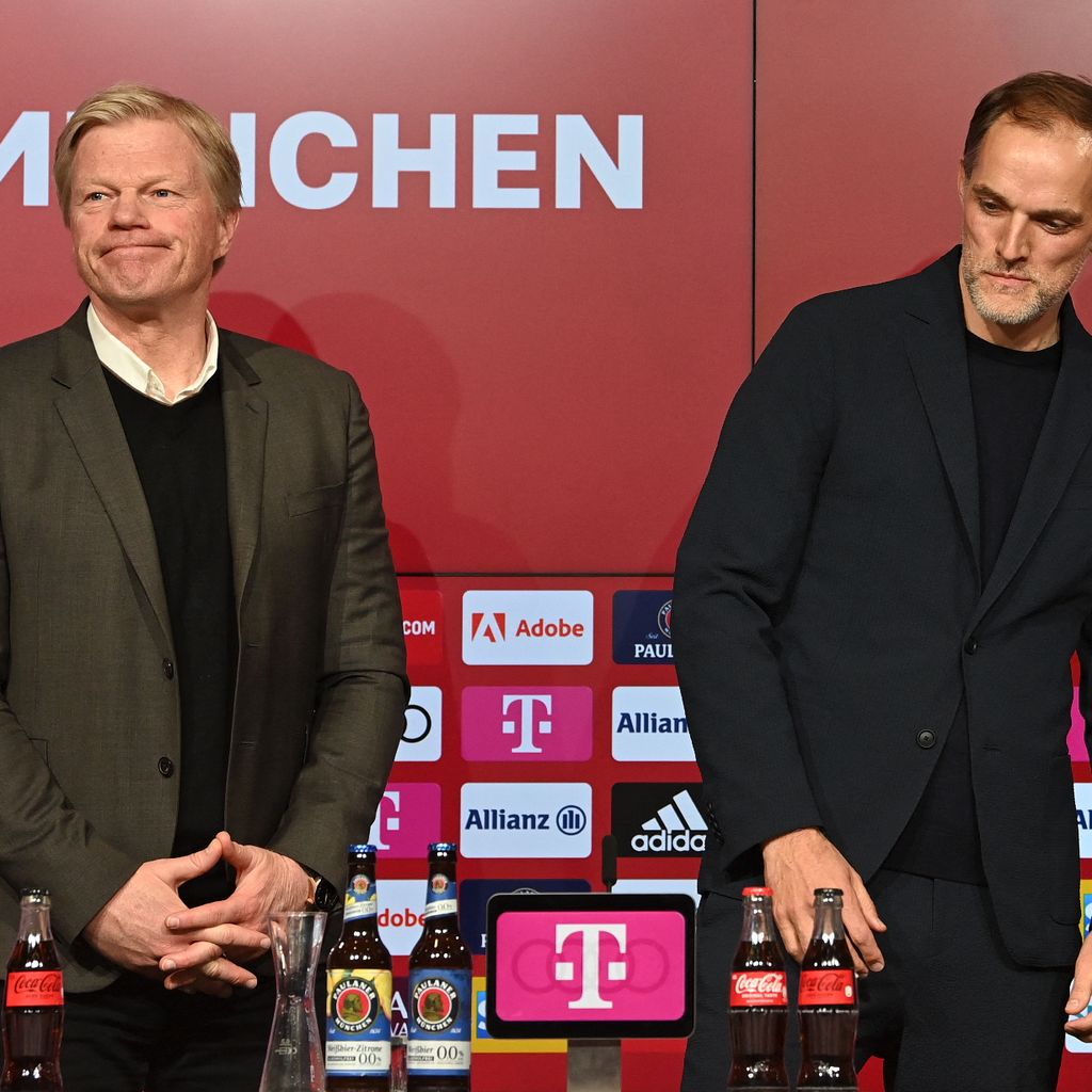 Oliver Kahn, Thomas Tuchel und Hasan Salihamidžić, März 2023