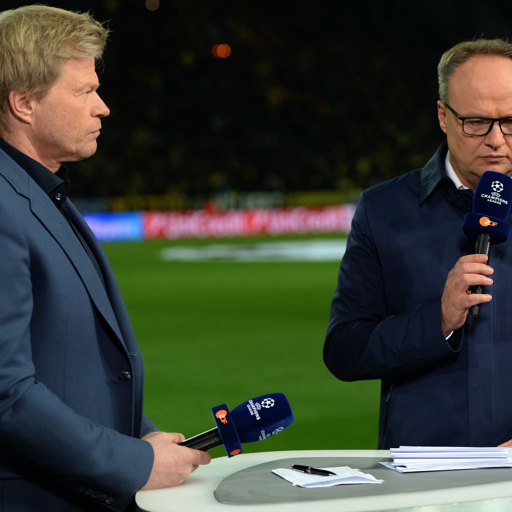 Oliver Kahn und Oliver Welke als Moderatoren beim Champions League Finale 2014