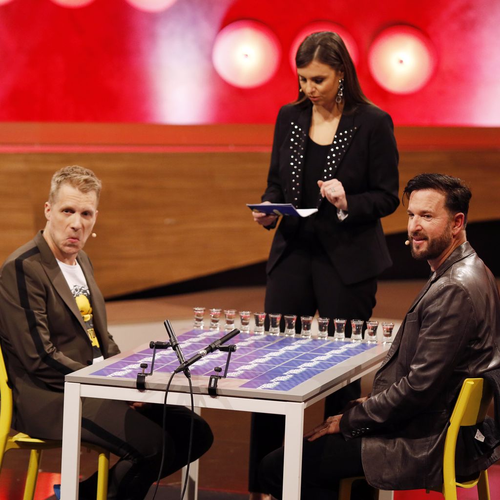 Oliver Pocher, Laura Wontorra und Michael Wendler in der RTL-Show "Pocher vs. Wendler"