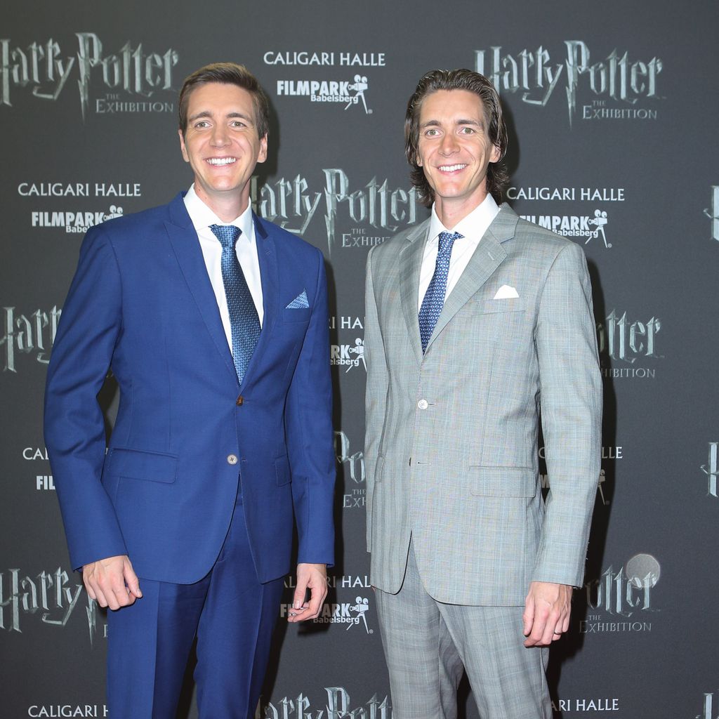 Oliver und James Phelps bei der Eröffnung von "Harry Potter: The Exhibition"