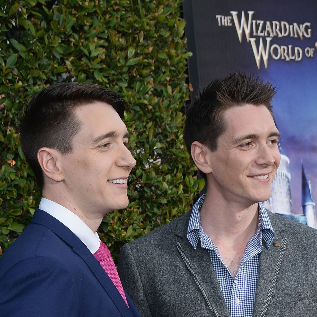 Oliver und James Phelps bei einer "Harry Potter"-Premiere im April 2016