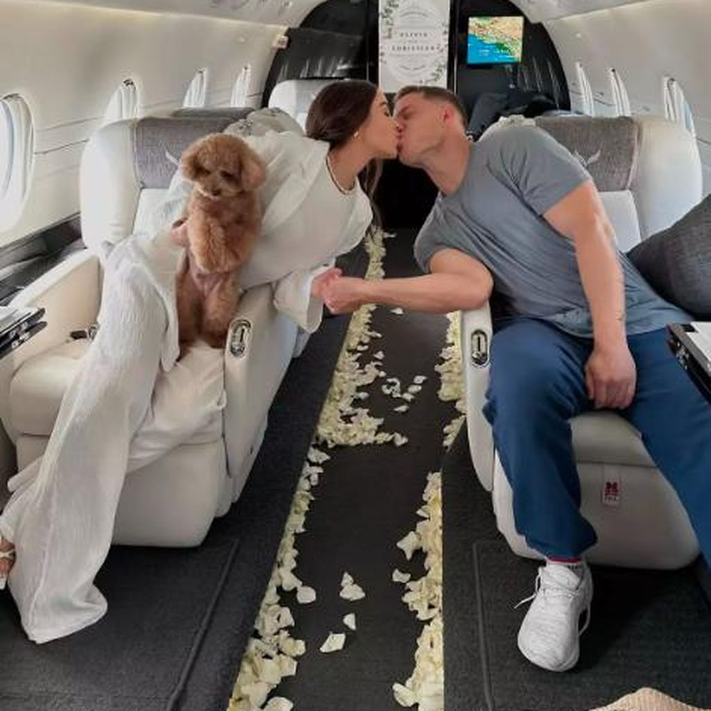 Olivia Culpo und Christian McCaffrey im Juni 2024