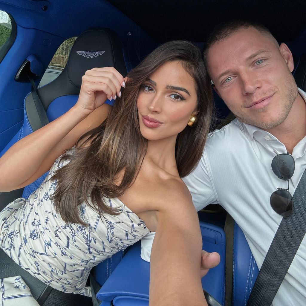 Olivia Culpo und Christian McCaffrey im April 2024