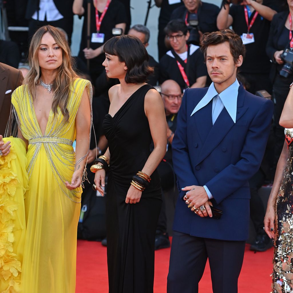 Olivia Wilde, Sydney Chandler und Harry Styles im Rahmen des "Don't Worry Darling"-Red-Carpet-Events