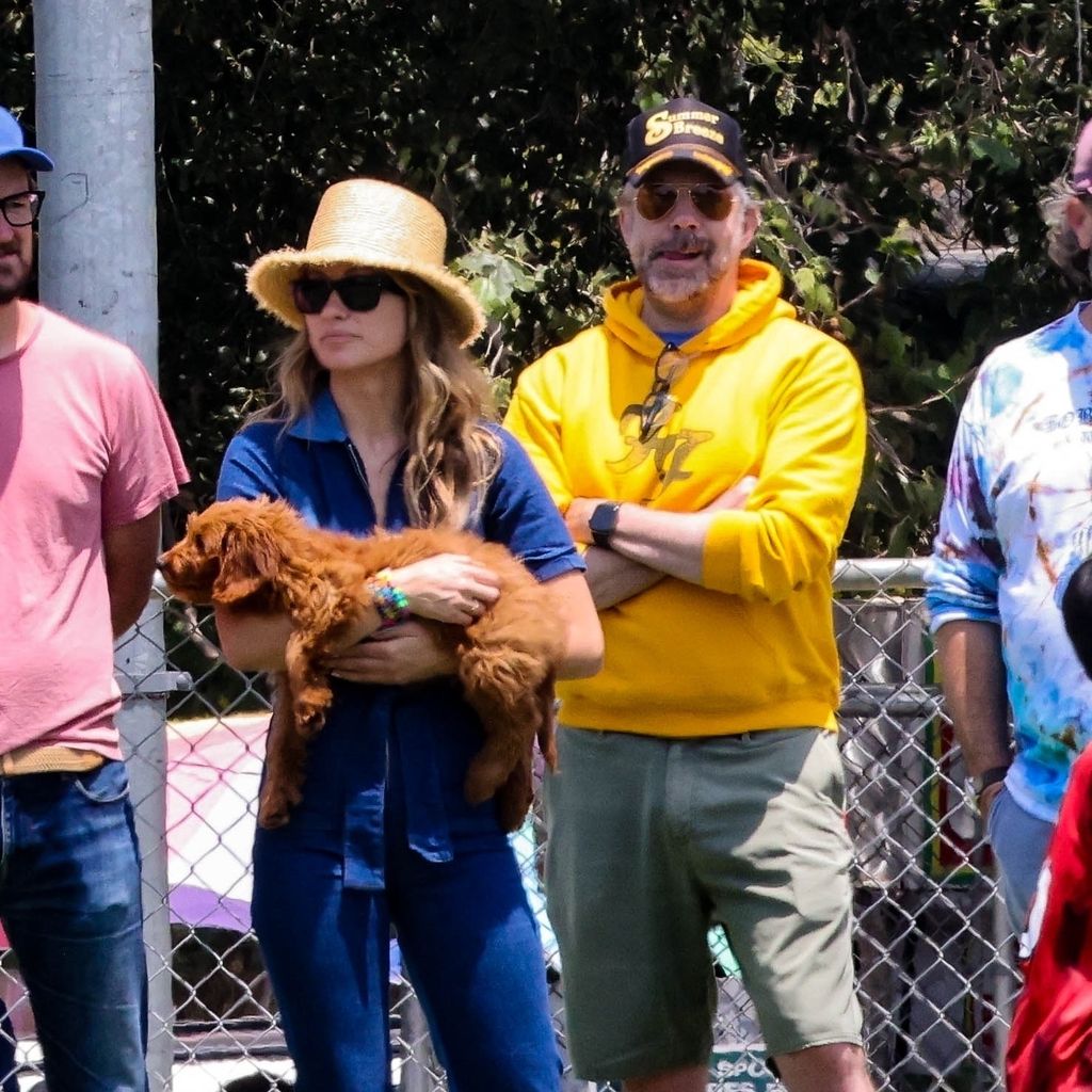 Olivia Wilde und Jason Sudeikis bei einem Spiel von Sohn Otis
