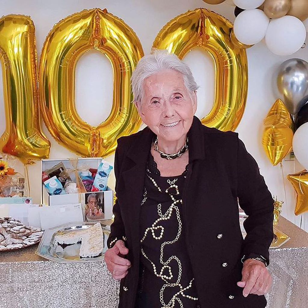 Oma Hedel an ihrem 100. Geburtstag